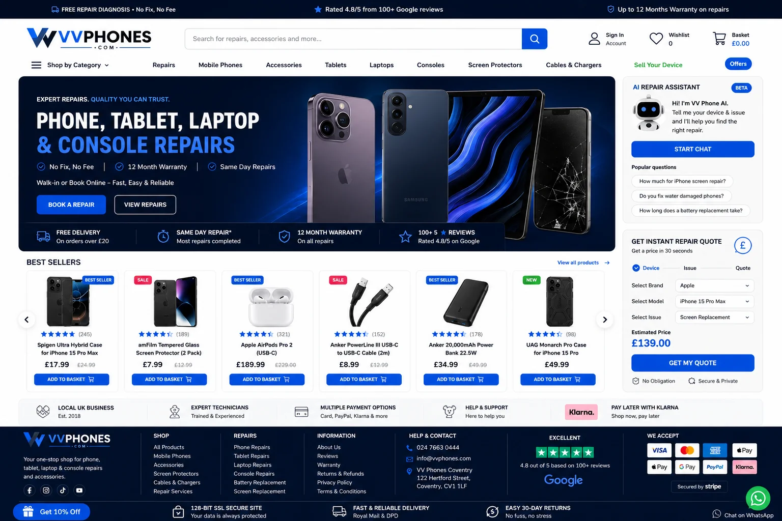 VVPhones Homepage